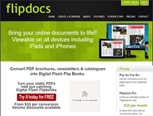 Tablet Screenshot of flipdocs.com